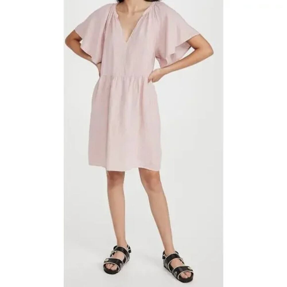 Velvet Graham Spencer Dress Womens Extra Small NWT Danielle Ballet Pink Linen